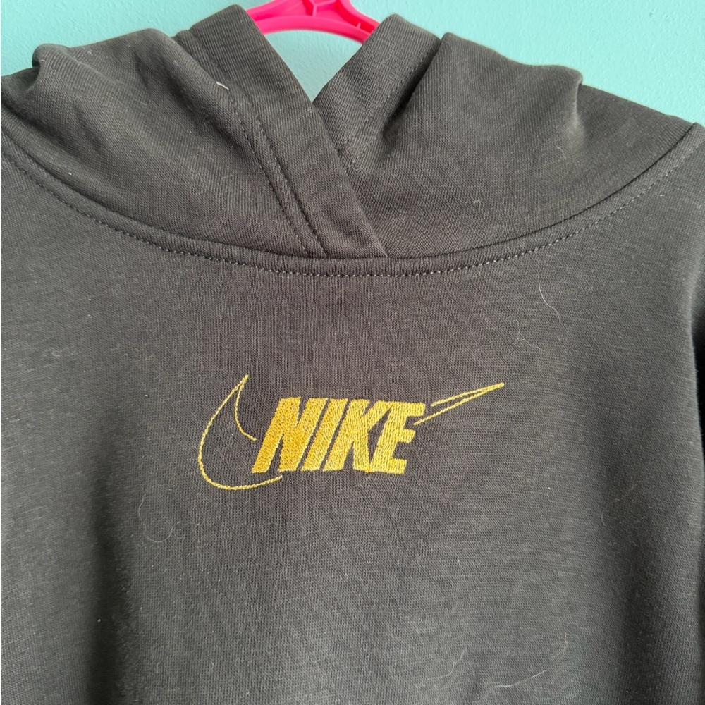 Never worn Nike Black Hoodie with Gold Logo